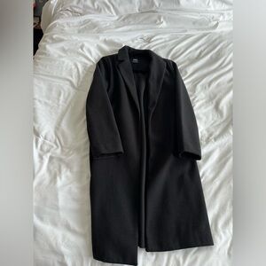 Zara Long Black Coat (XS)